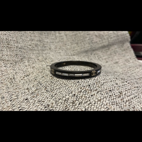 CHANEL Logo Crystal Bangle Bracelet - Picture 7 of 8